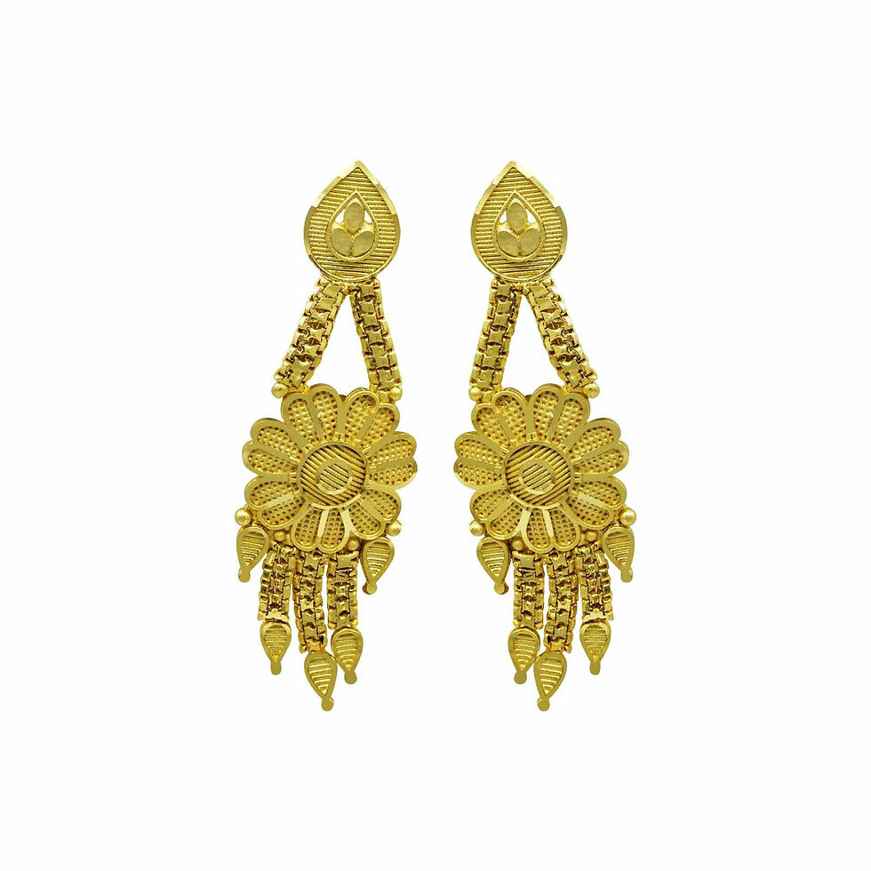 Thumbnail: Long Forming Necklace | 14K18K24K Micron Gold Filled Combo Bridal Jewellery Set