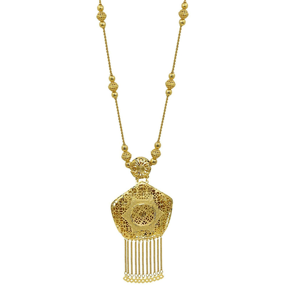 الصورة المصغرة: Long Forming Necklace | Dubai Style 14K 18K 24K Gold Filled Turkish Fashion Set
