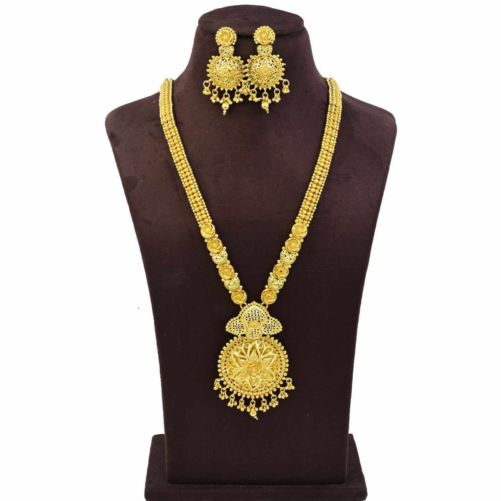 Long Forming Necklace | 14K18K24K Micron Gold Turkish & African Bridal Long Set