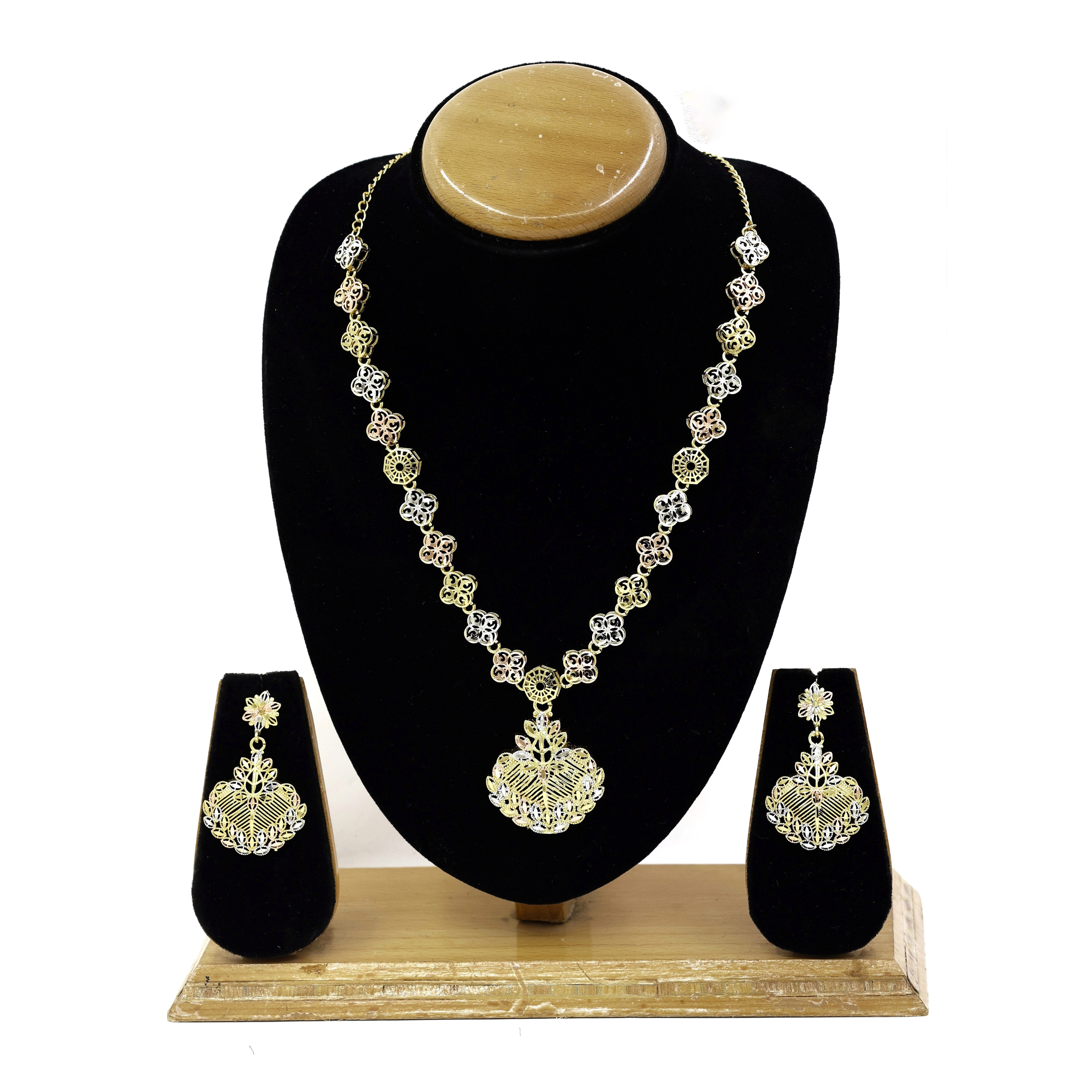 3 Tone Gold Plated Necklace | Turkey 3 Tone Jewelry | Forming Jewelry for women