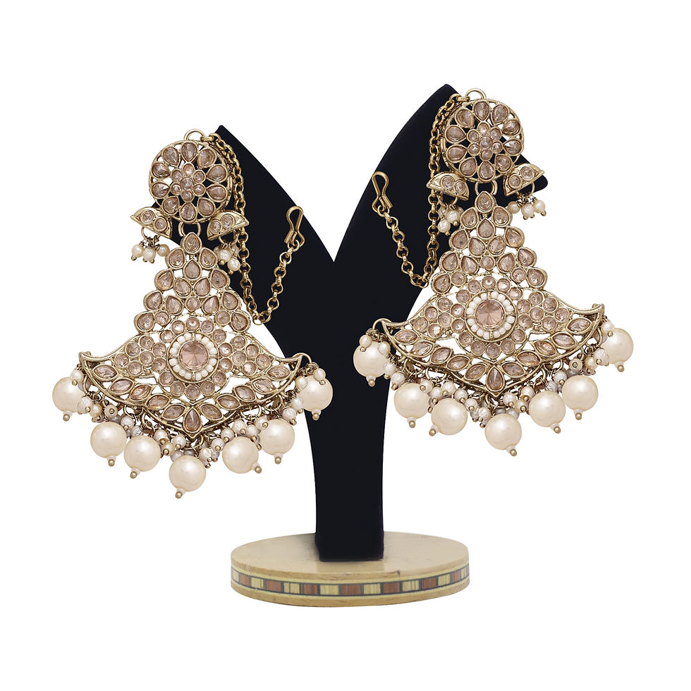 थंबनेल: Reverse AD Maangtikka Set |earrings with maang tikka |Bridal AD Maangtikka Earri