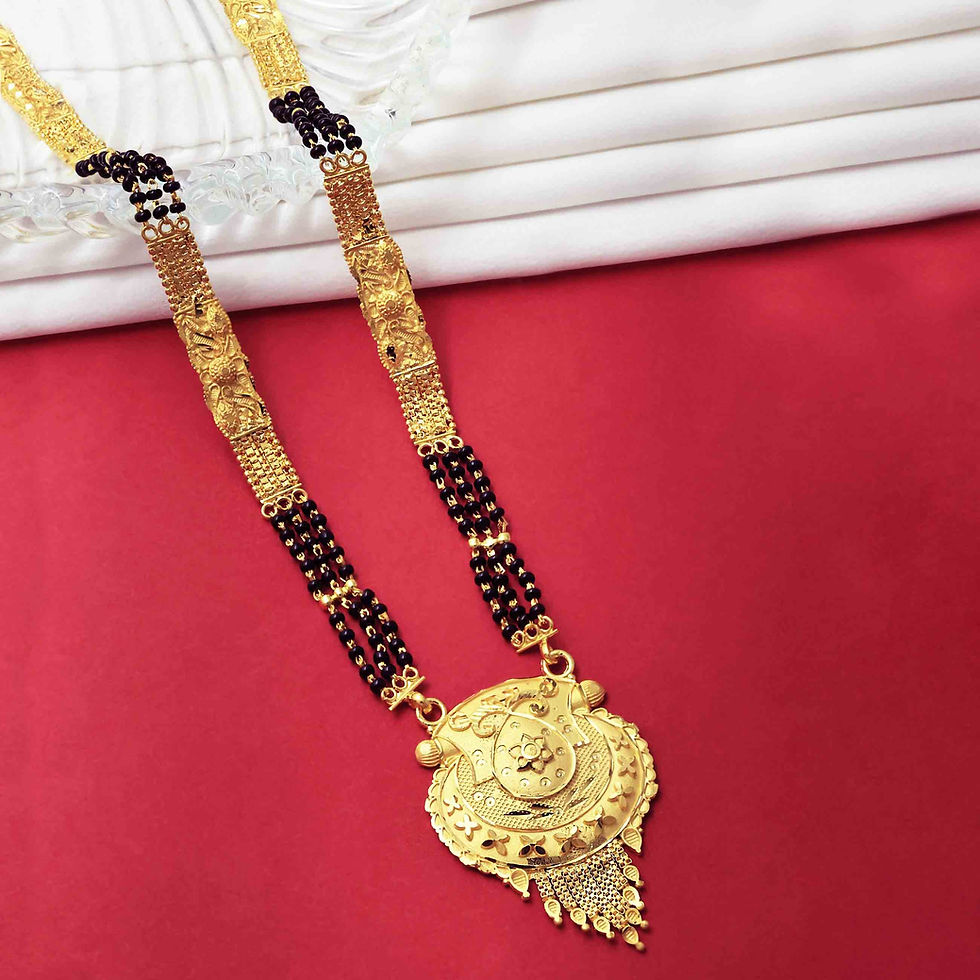 थंबनेल: Mangalsutra | Wholesale Forming 24K Gold Filled Long Pendant Mangalsutra Jewelry