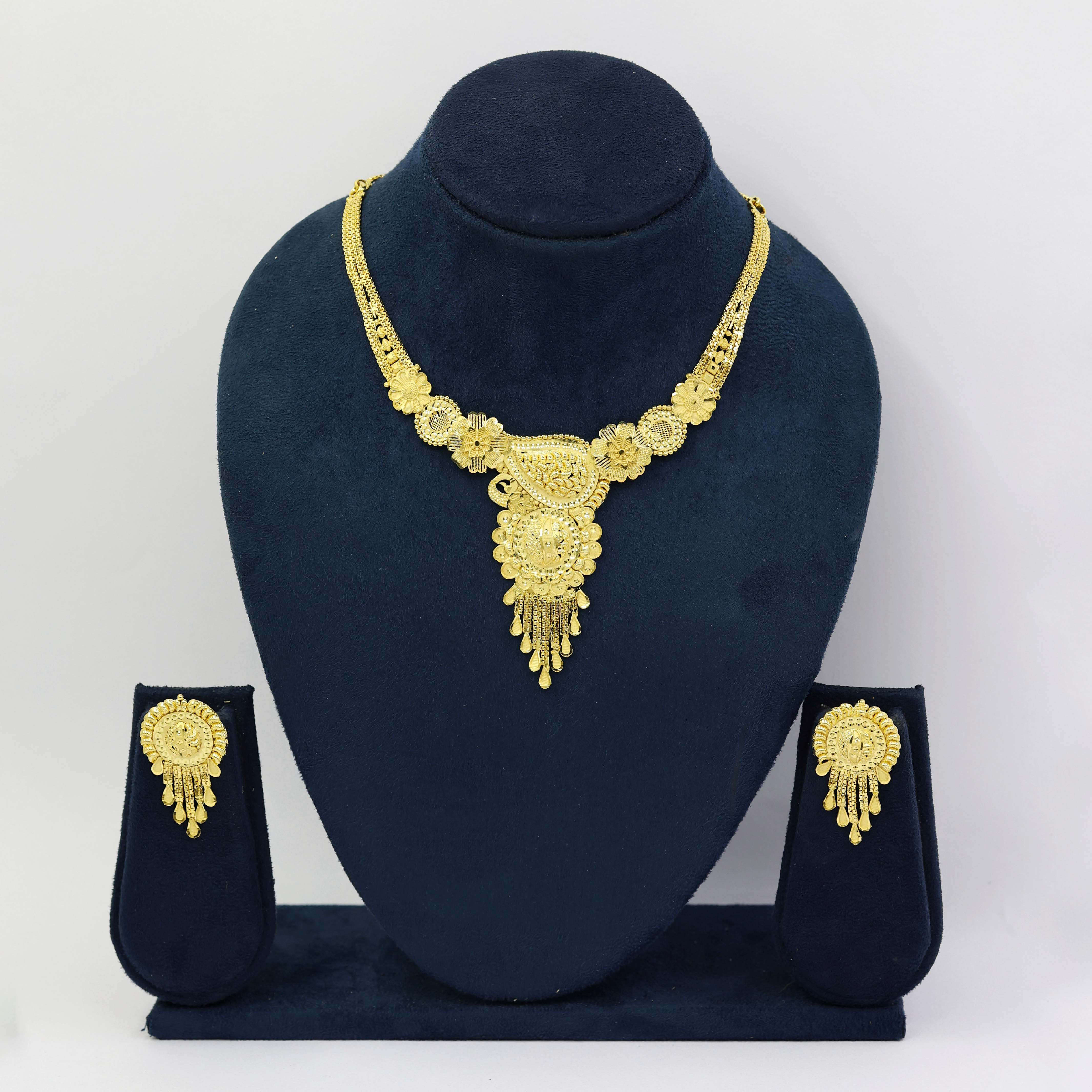 Forming Necklace | Festival jewelry | Gold Plated Short Necklace Set Export