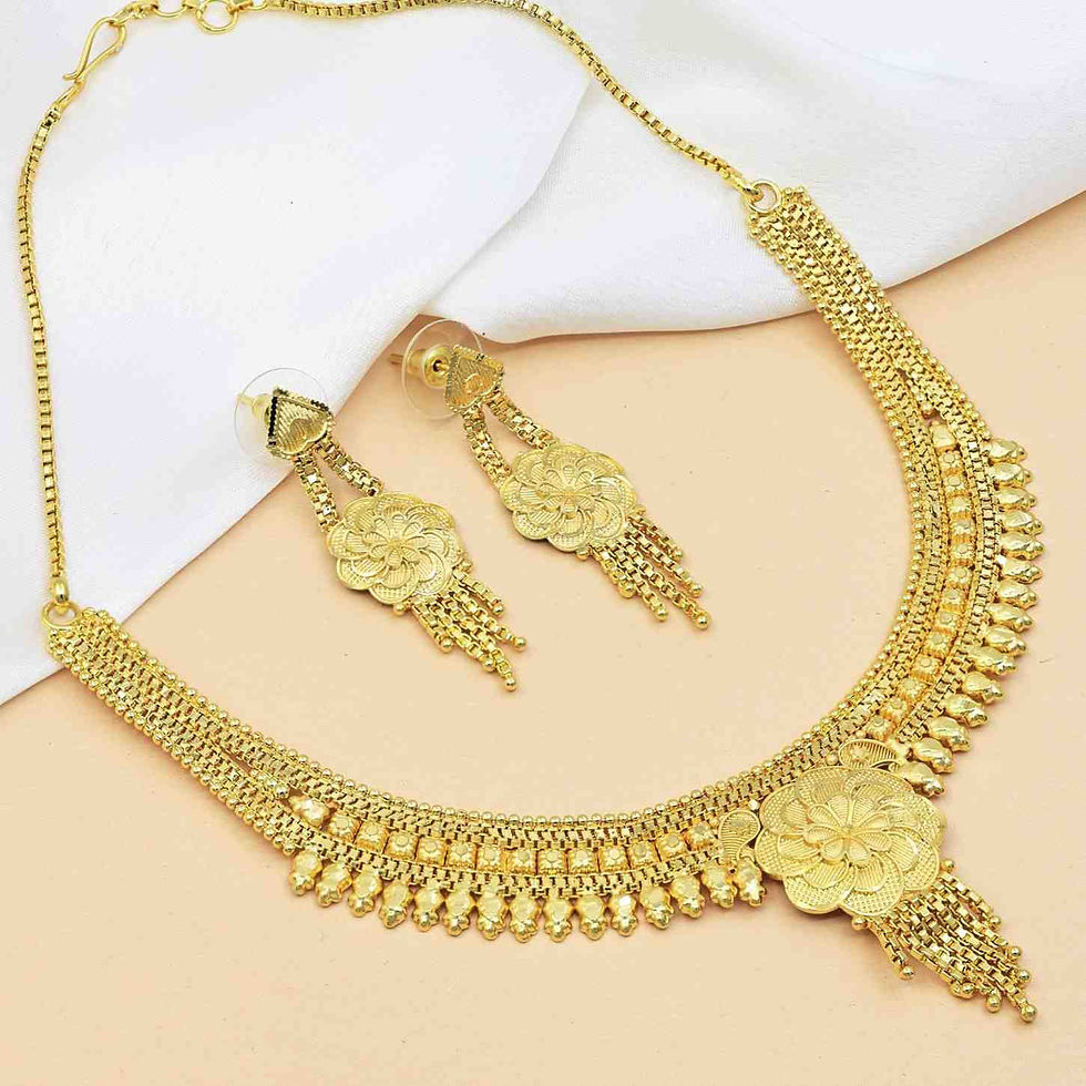 Thumbnail: Forming Necklace | Fashion 14K18K24K Micron Gold Traditional Design Necklace Set