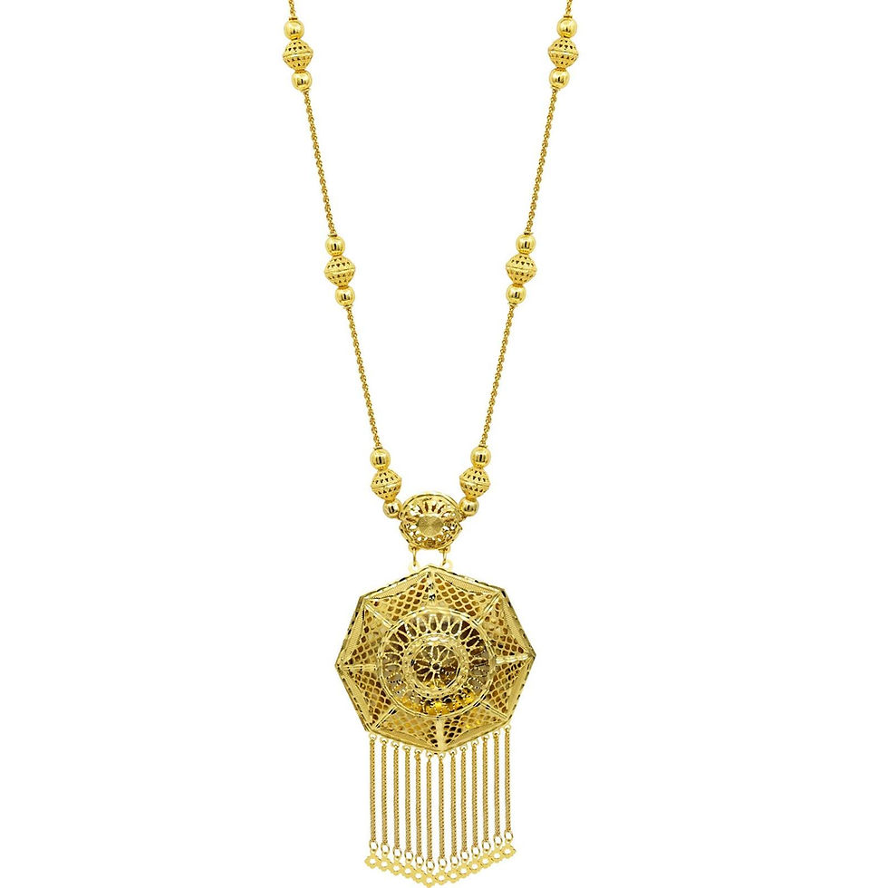 الصورة المصغرة: Long Forming Necklace| 14K 18K 24K Gold Filled Turkish Design Bridal Fashion Set