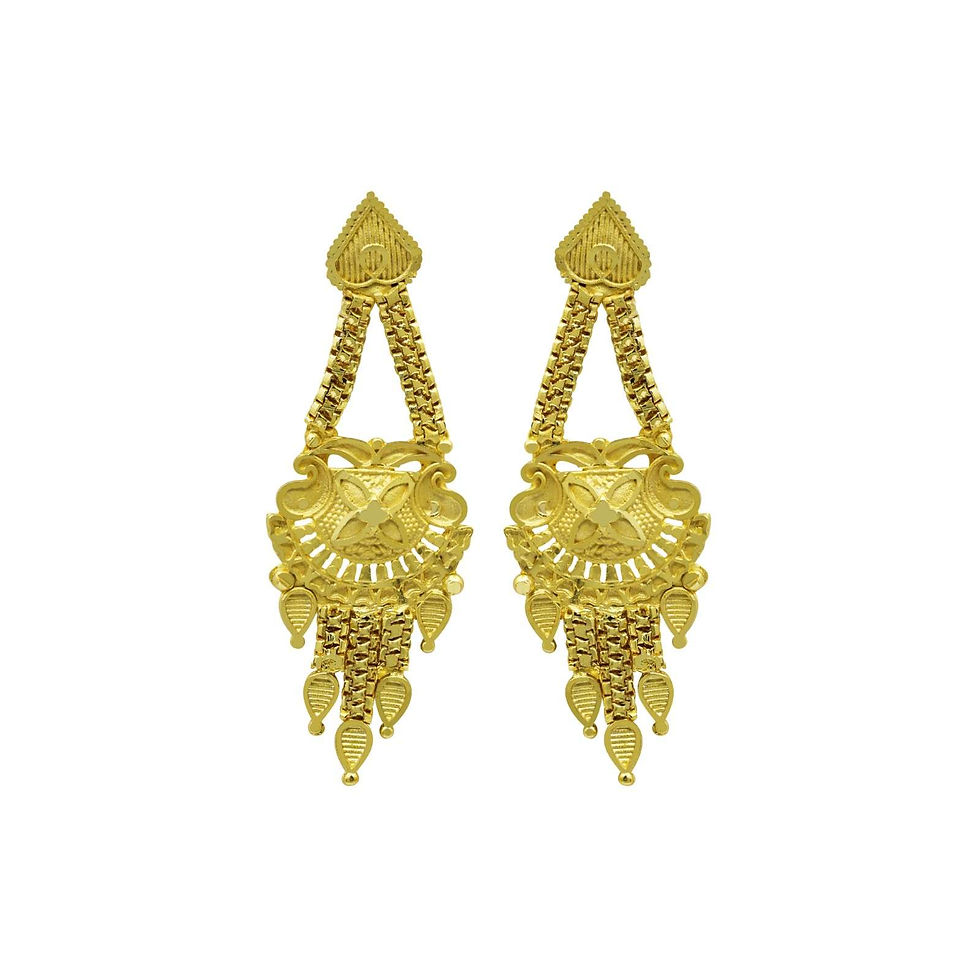 Thumbnail: Long Forming Necklace | 14K18K24K Micron Gold Plated Rani Haar Long Necklace Set