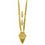 Thumbnail: Long Forming Necklace | 14K 18K 24K Micro Gold Floral Design Rani Haar Necklace