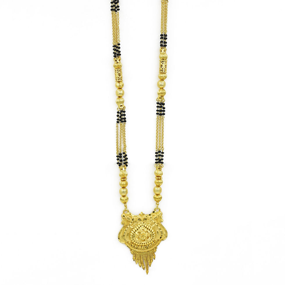 الصورة المصغرة: Mangalsutra | 24K Micron Gold Traditional Bridal Mangalsutra For Married Women