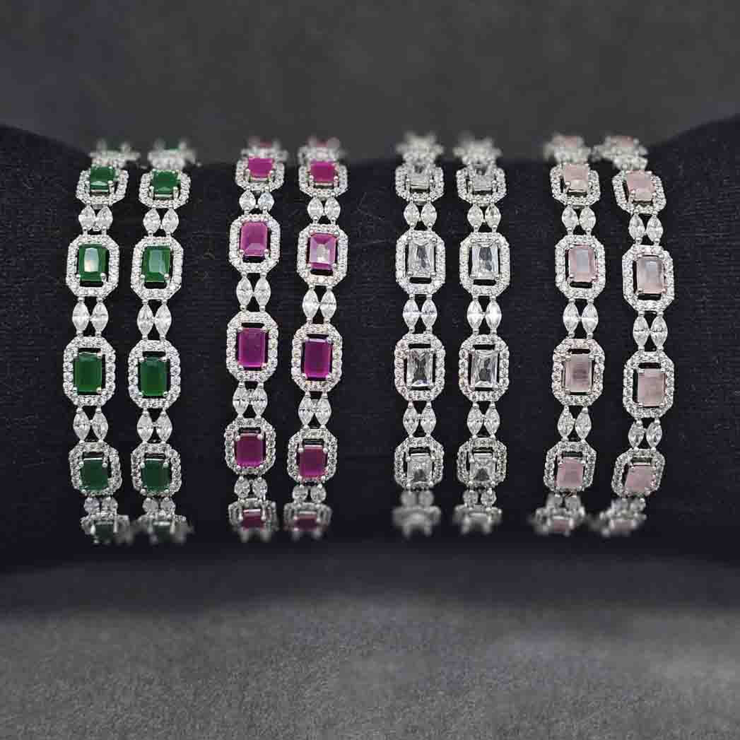 925 Silver Bangles | 925 Sterling Silver Bangle with Cubic Zirconia