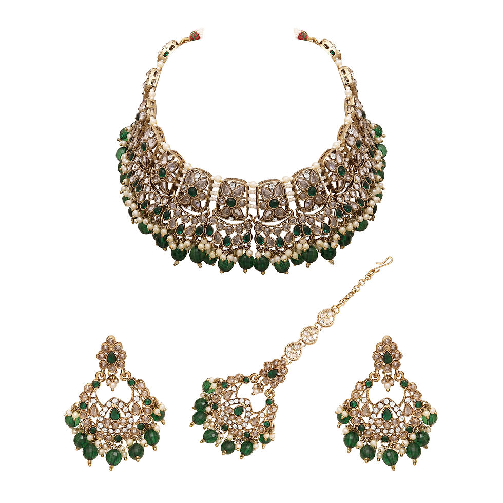 थंबनेल: Reverse AD Choker Necklace | Wedding  Necklace | Choker Necklace | Bridal