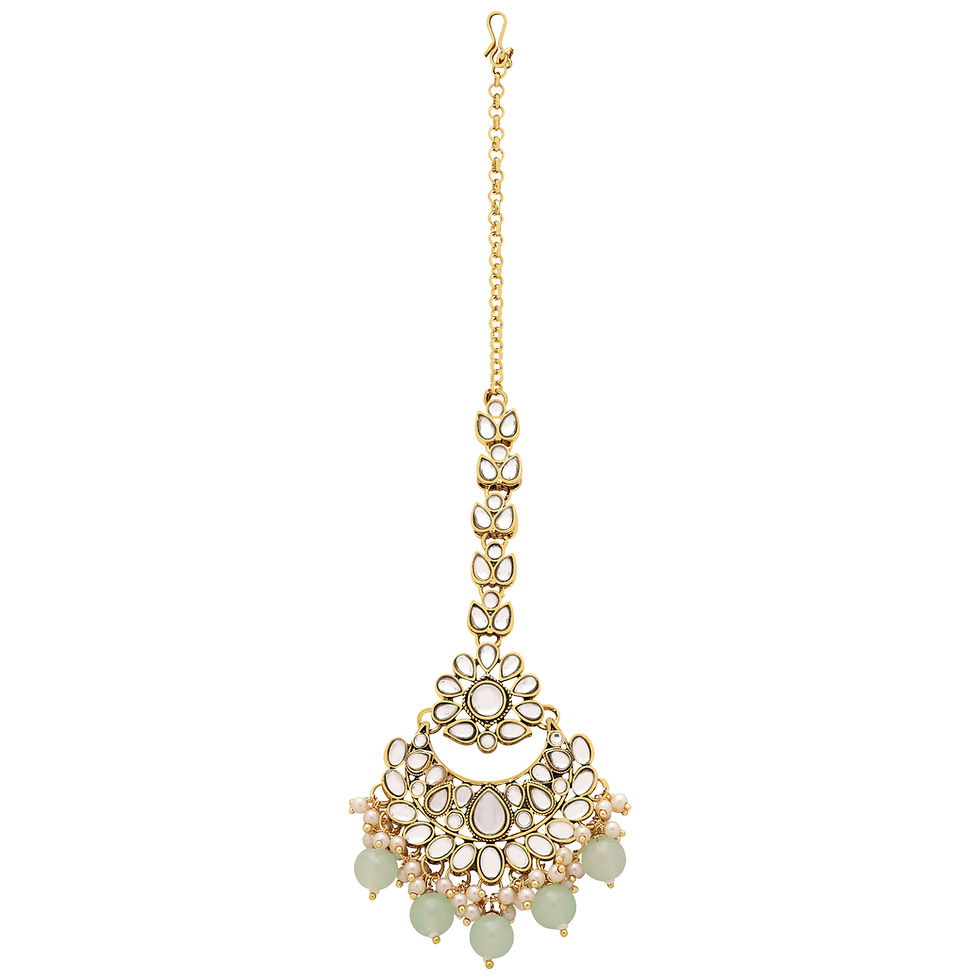 Thumbnail: Kundan Necklace | Wedding jewellery |Pearl Kundan jewellery set |Choker Necklace