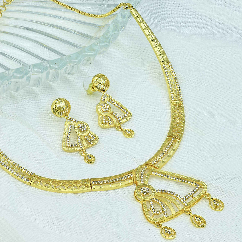 Miniature : Forming Ad Necklace | Wholesale 14K 18K 24K Micro Gold Filled AD Stone Necklace