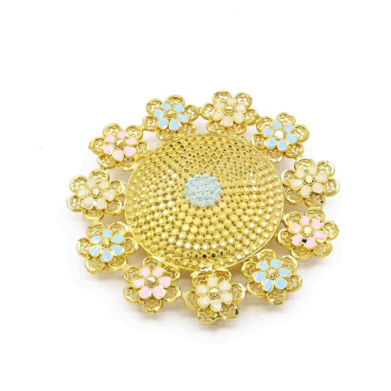 Forming Brooches | 14K18K24K Micron Gold Traditional Dubai Style Bridal Brooches