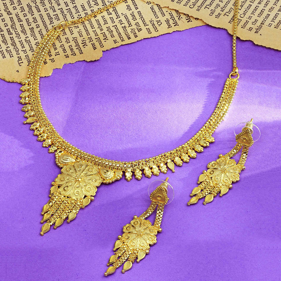 Thumbnail: Forming Necklace | Wholesale 14K 18K 24K Micro Gold Traditional Design Jewellery