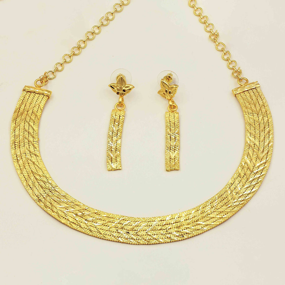 Thumbnail: Forming Necklace | Wholesale 14K 18K 24K Gold Plated Fashion Short Necklace Set