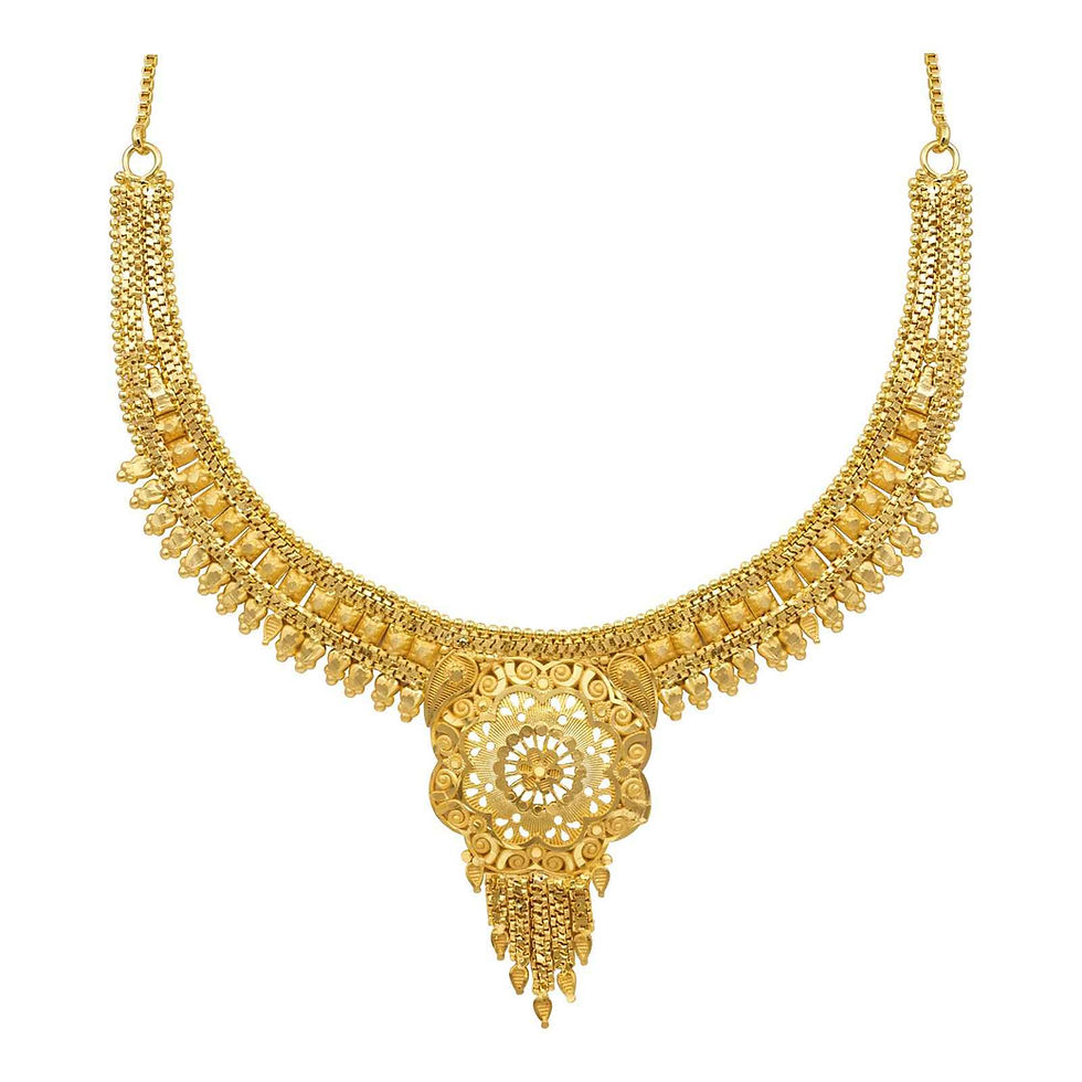 Thumbnail: Forming Necklace| 14K18K24K Dye Gold Plated Bridal Design Fashion Short Necklace