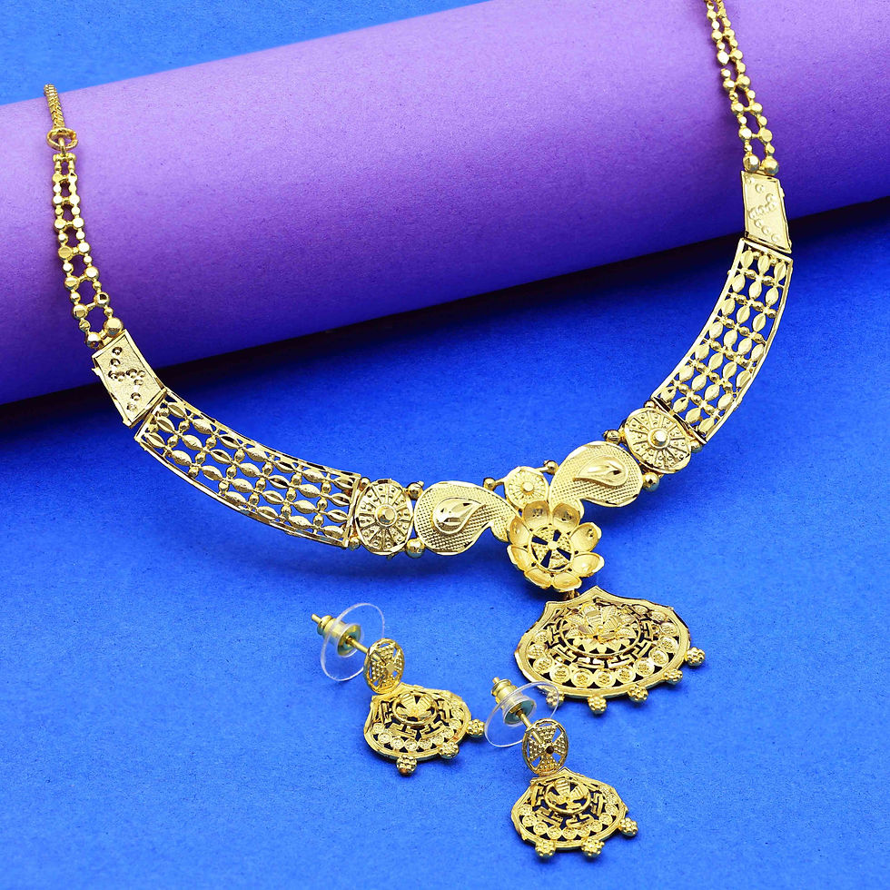 Thumbnail: Forming Necklace | Wholesale 14K 18K 24K Micro Gold Plated Short Necklace Set