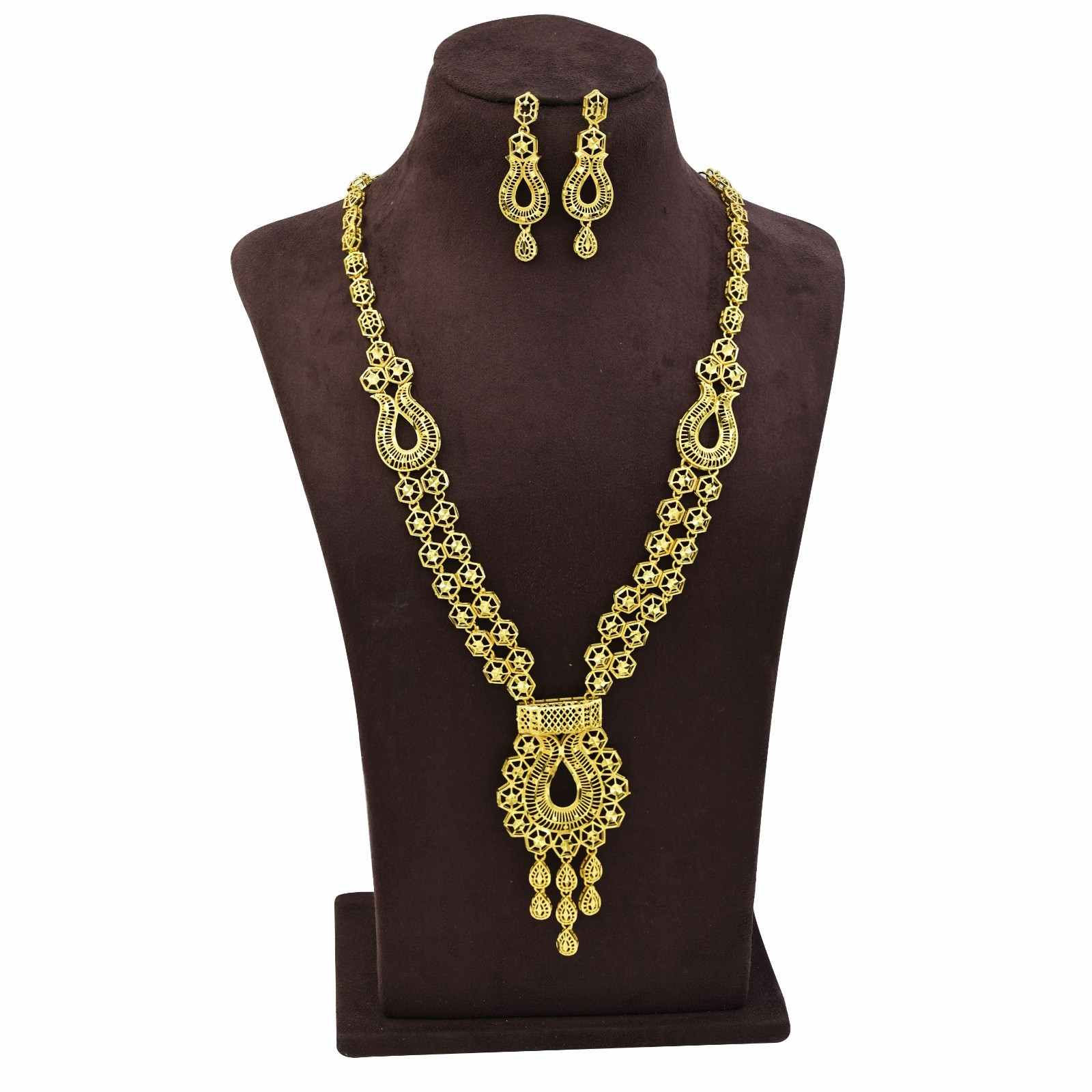Long Forming Necklace | 14K 18K 24K Micron Gold Plated Turkey Long Necklace Set
