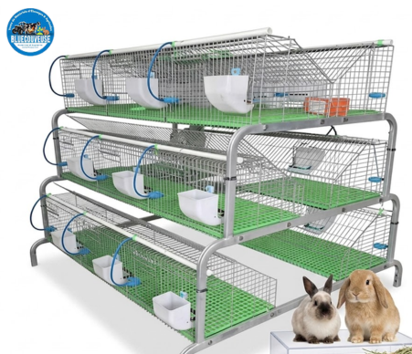 cage d'engraissement lapin 18 loges