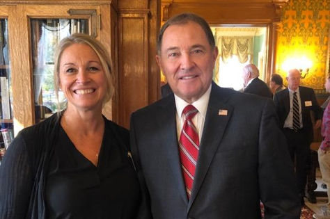 Tonia Tewell & Governor Gary Herbert 