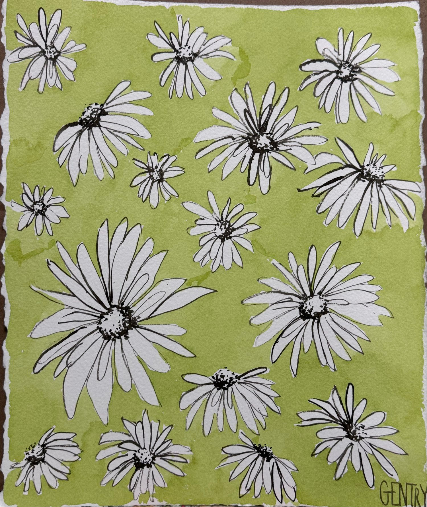 Ink and Watercolor painting (unframed)