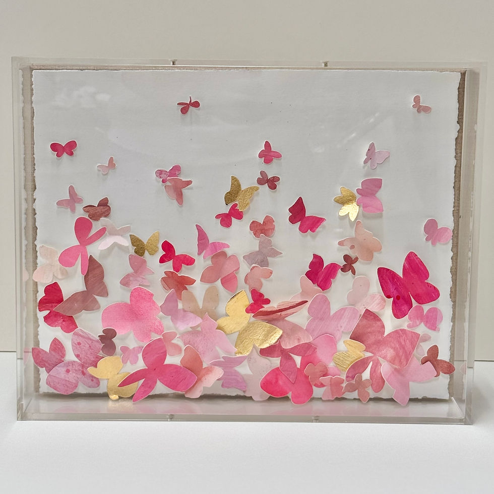 Pink  Butterflies 11 x 14"
