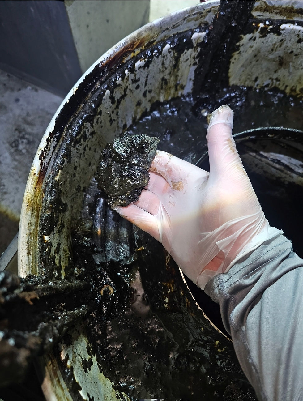 Manual scraping and detail cleaning during Swift Star kitchen restoration