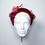 Thumbnail: Sally-Ann Provan - Sara velvet winter wedding headband with flowers - front view