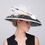 Thumbnail: Cara large coolie hat with contrast edge binding and contrasting feather spray