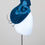 Thumbnail: felt teardrop percher hat with leather camelia worn by Zara Phillips Tindall to Cheltenham - side view