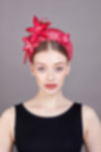 Allix bandeau hairband with origami flowers - front view