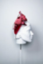 Sally-Ann Provan - Sara velvet winter wedding headband with flowers - side view