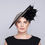 Thumbnail: Greta patterned straw saucer hat with roses