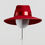 Thumbnail: Sally-Ann Provan - Blair wool felt fedora hat with acrylic trim - berry red - front view