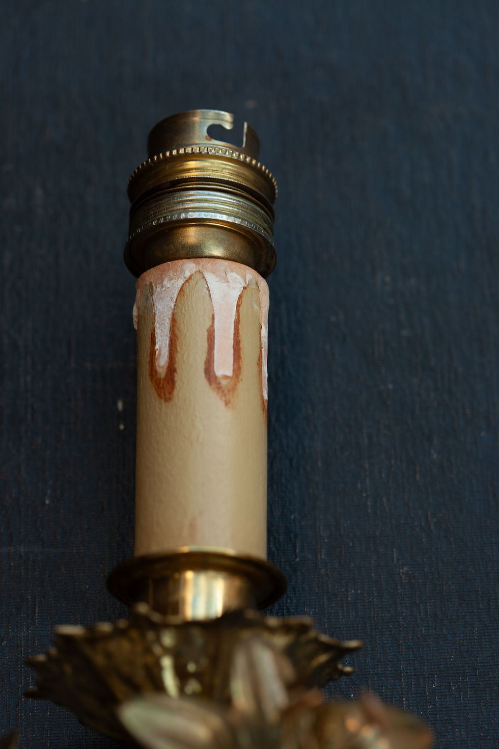 Thumbnail: BRONZE FLORAL LAMP PAIR