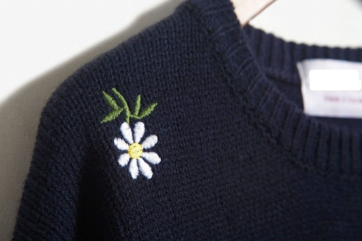 Thumbnail: Daisy Embroidered Sweater