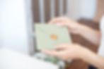 Woman sending wedding invitation