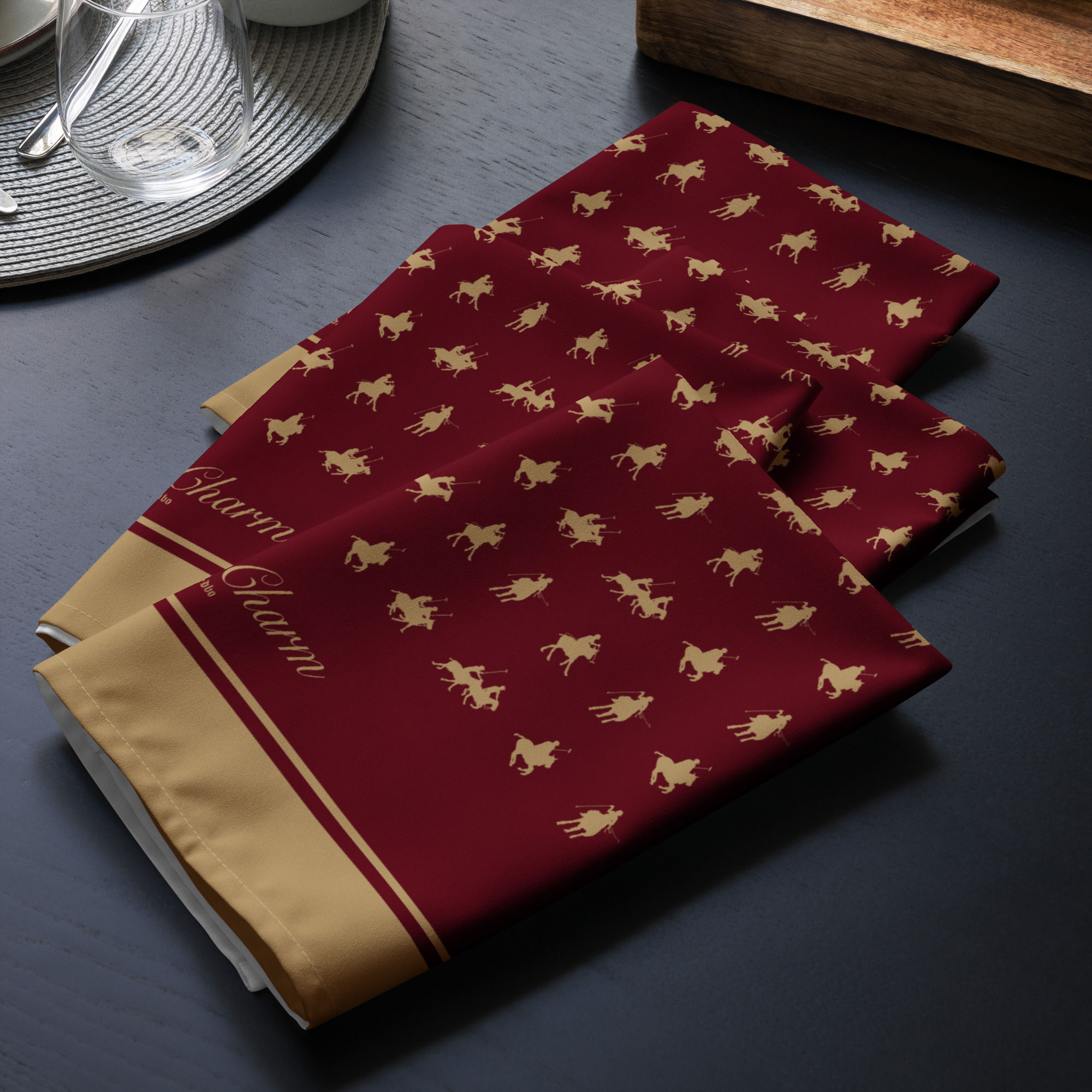Named Polo Players Cloth napkin set