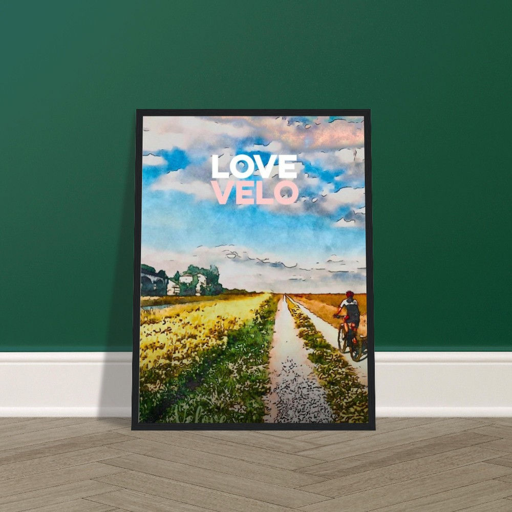 LOVE VELO : Premium Matte Paper Wooden Framed Poster (can be personlised)