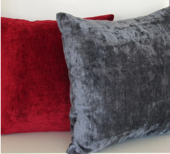 St Moritz Red and Grey Cushion Set