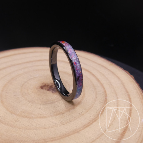 3.2mm Square Edged Black Ceramic Inlay Ring | This Dad Made That