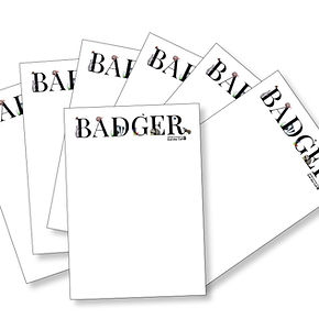Spread of A4 BADGER headed paper sheets