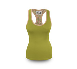 Front View abstract tribal green