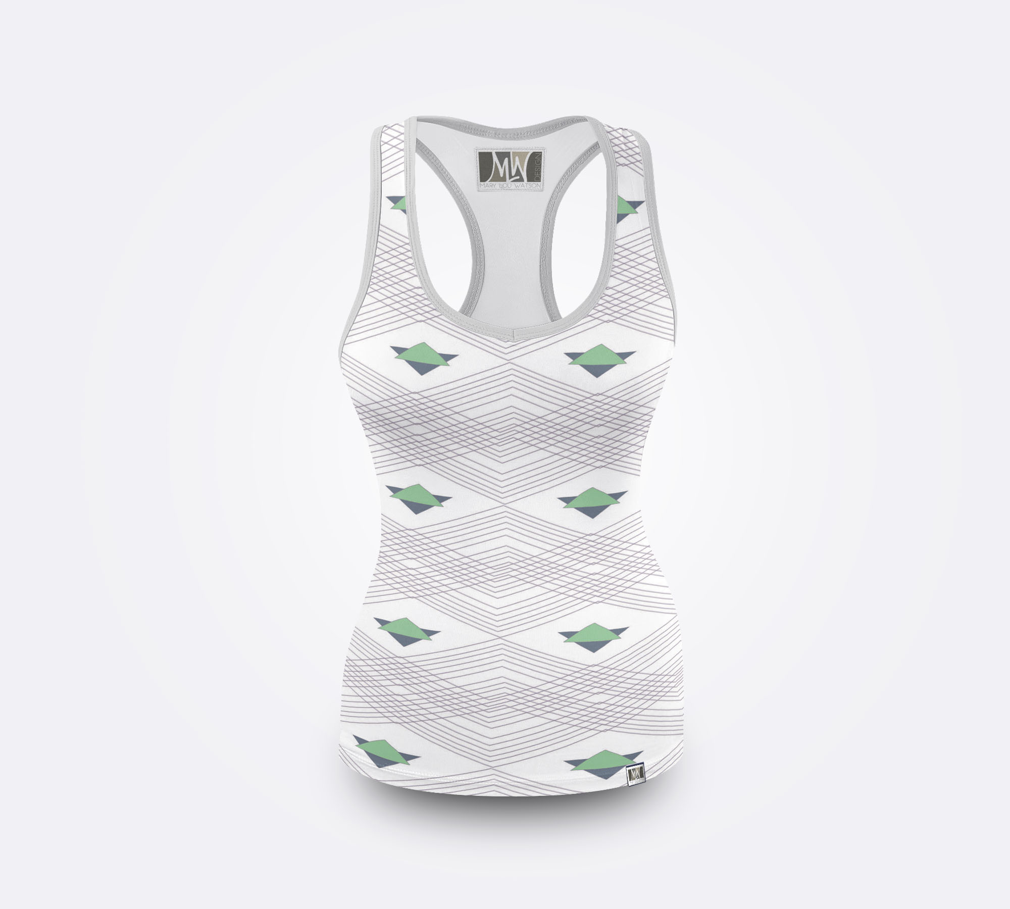 Front View Swim Triangle Grey