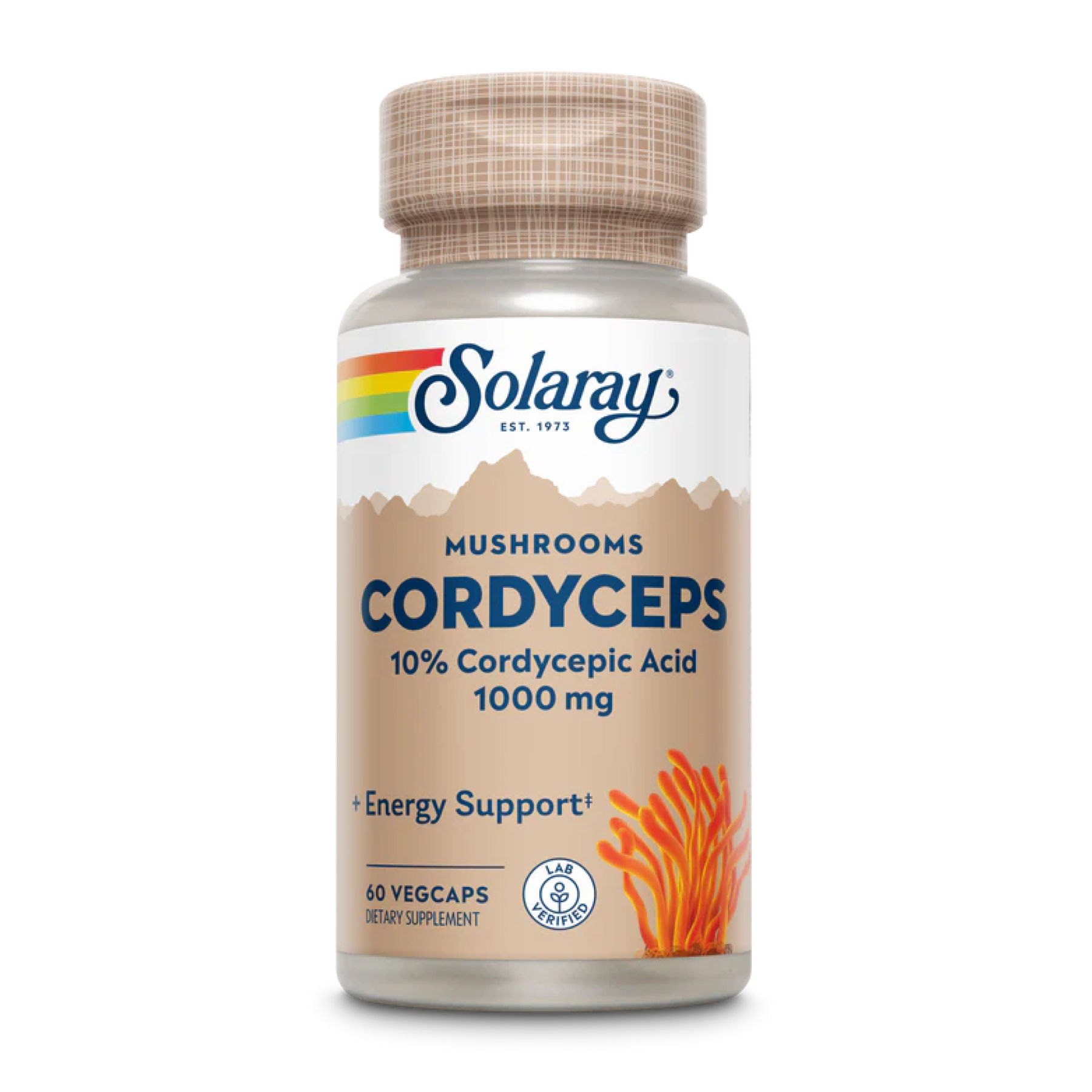 Кордицепс, Cordyceps Mushroom Extract 500mg - 60 vcaps