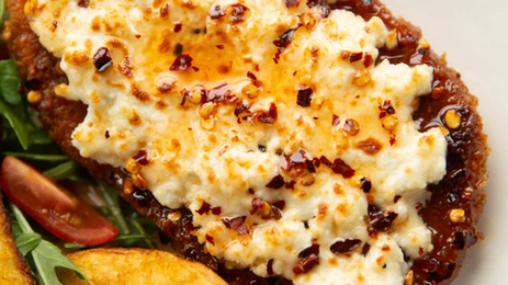 Crispy Hot Honey Feta Chicken