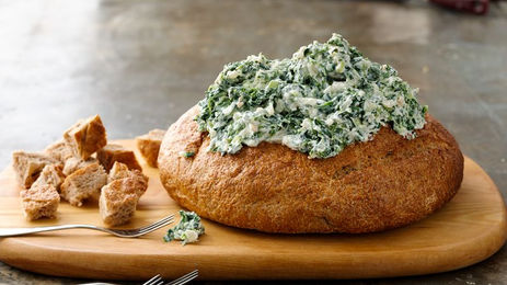 Spinach Dip in a Bread Bowl