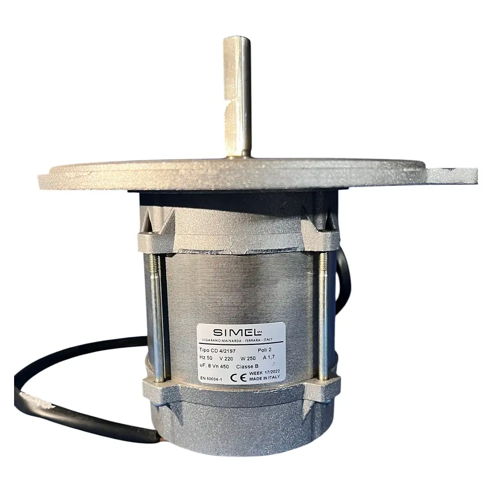 Simel Motor CD4/2197 electric burner motor for industrial heating systems.