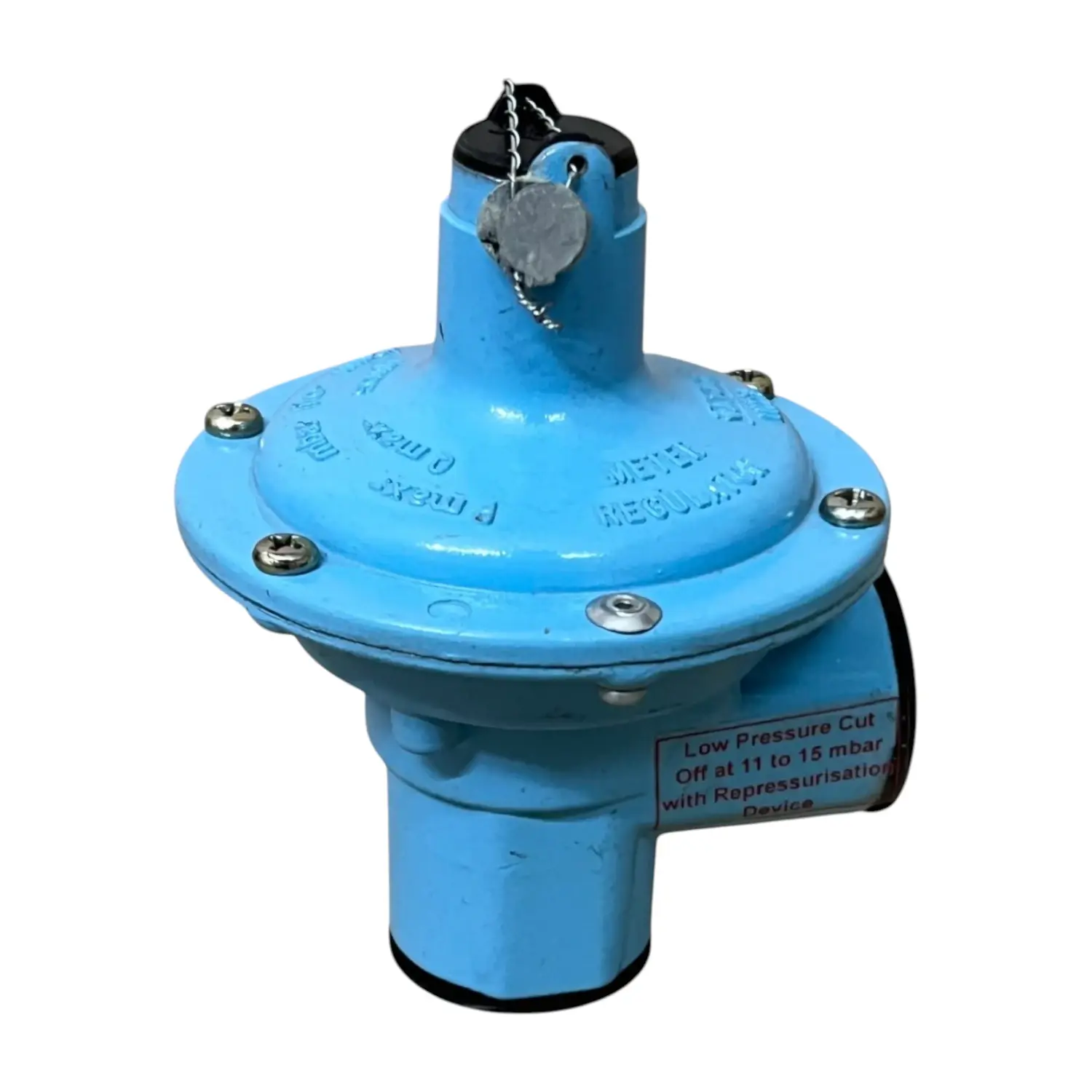 Vanaz R0609 gas pressure regulator technical model plate.