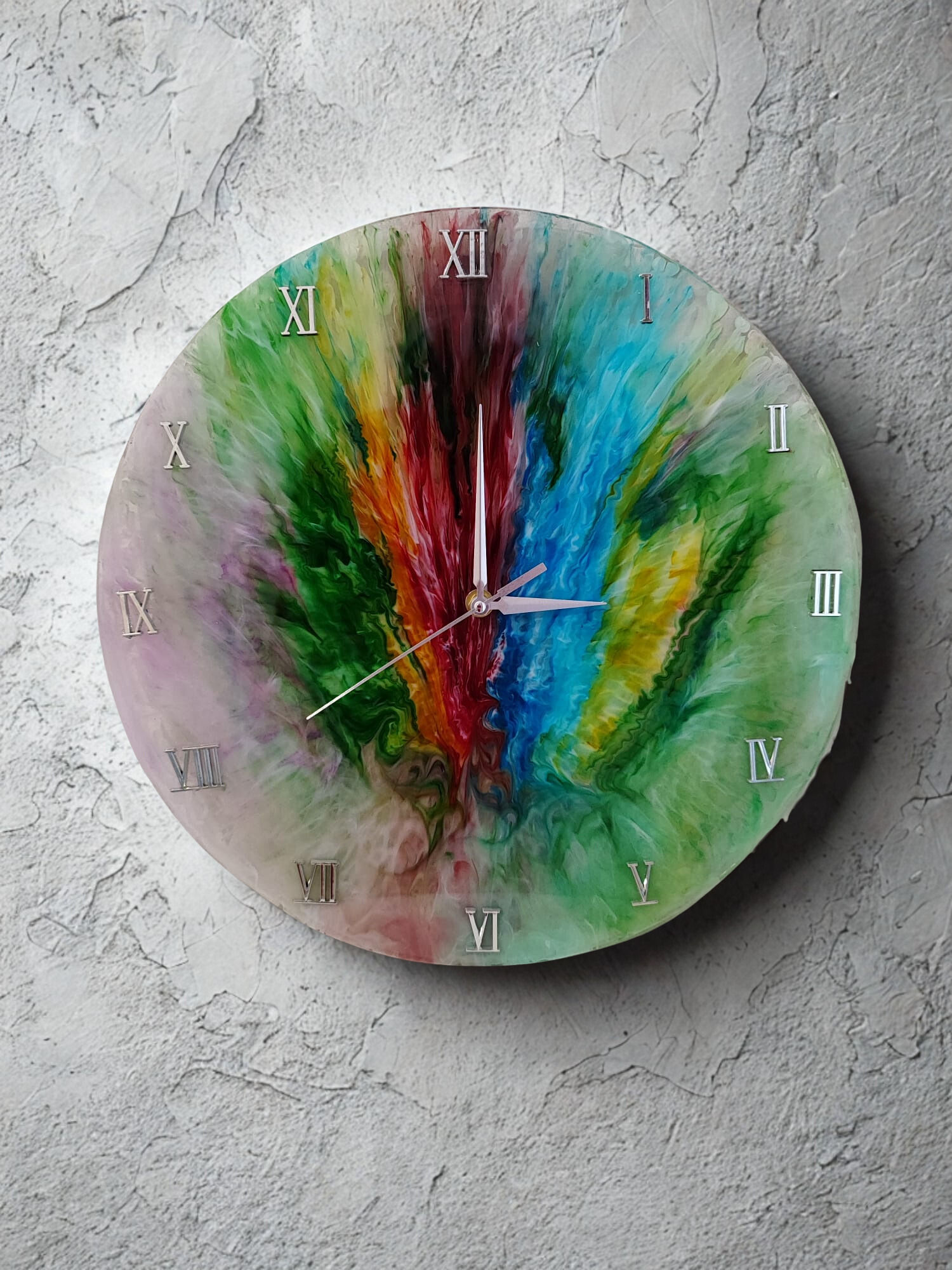 Bahar Temalı Modern Art Duvar Saati